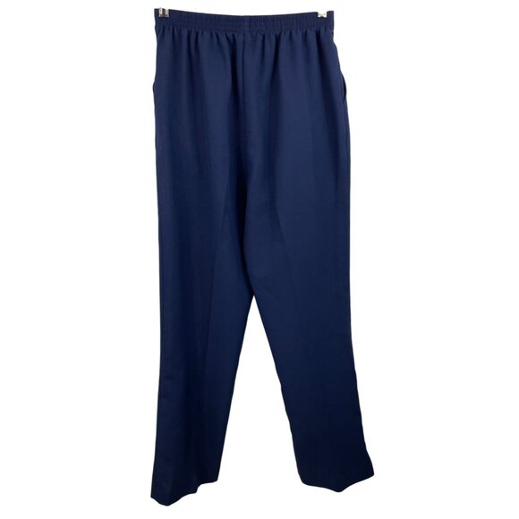 Salon Studio Womens Size 8 Blue Elastic Waist Pull On Knit Straight Leg Pants - Picture 4 of 7
